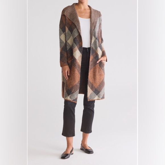 NWT Joseph A plaid cardigan size Large - Picture 3 of 3